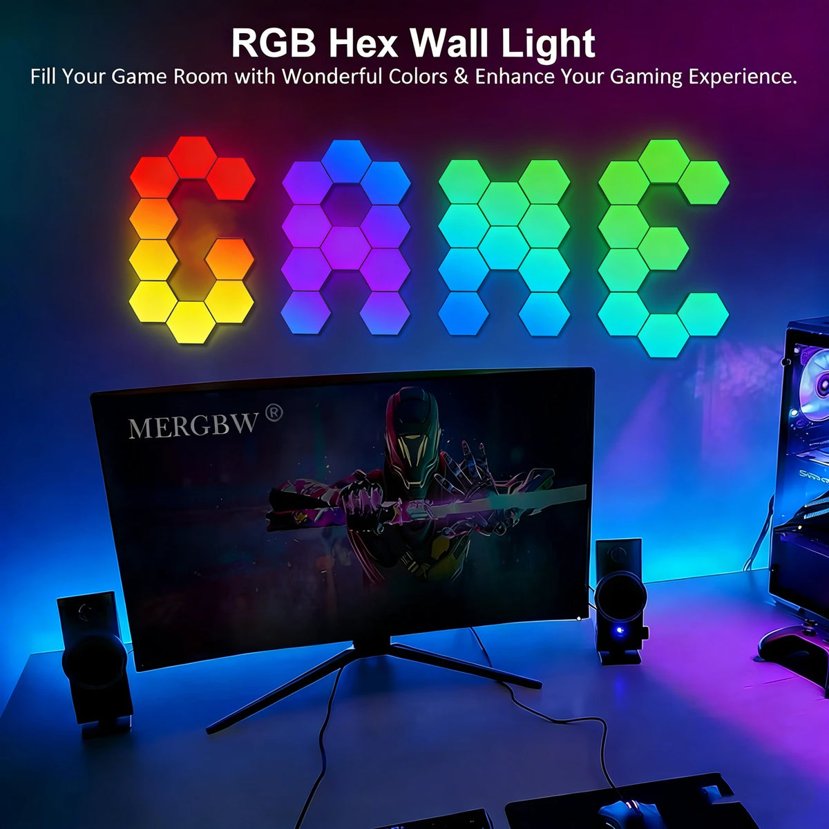 3/8/12/20pcs Smart Color RGB Hexagonal Panel APP/remote Control Dual, USB Power Supply, Music Rhythm DIY for Room Atmosphere