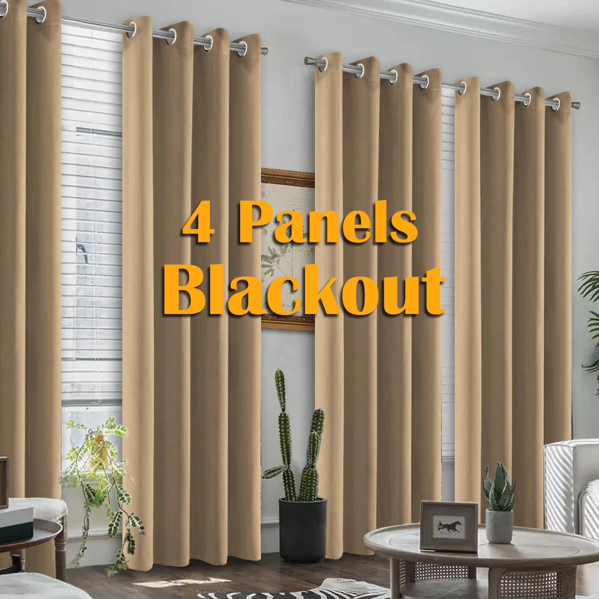 Blackout Thermal Insulated Grommet Window Curtains