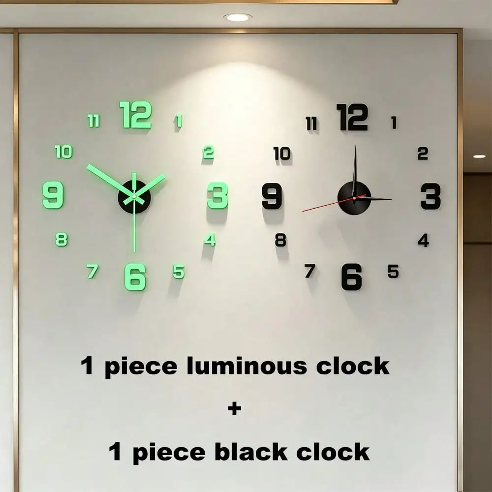 Glow In The Dark DIY Mirror Wall Clock