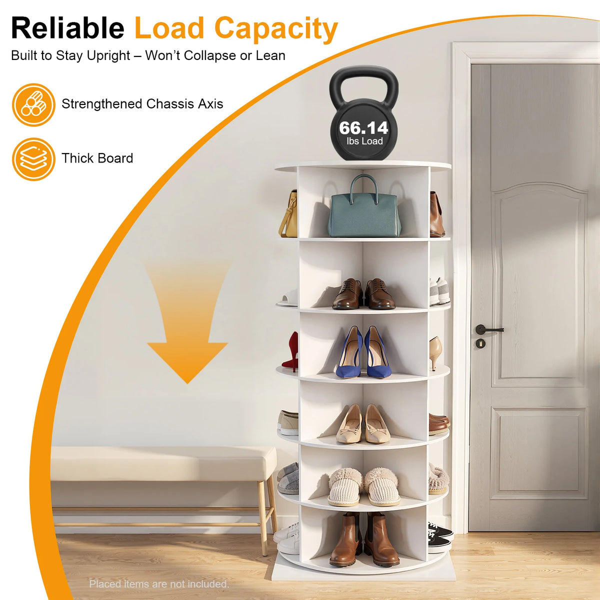 Rotating Shoe Rack Organizer for Entryway and Home