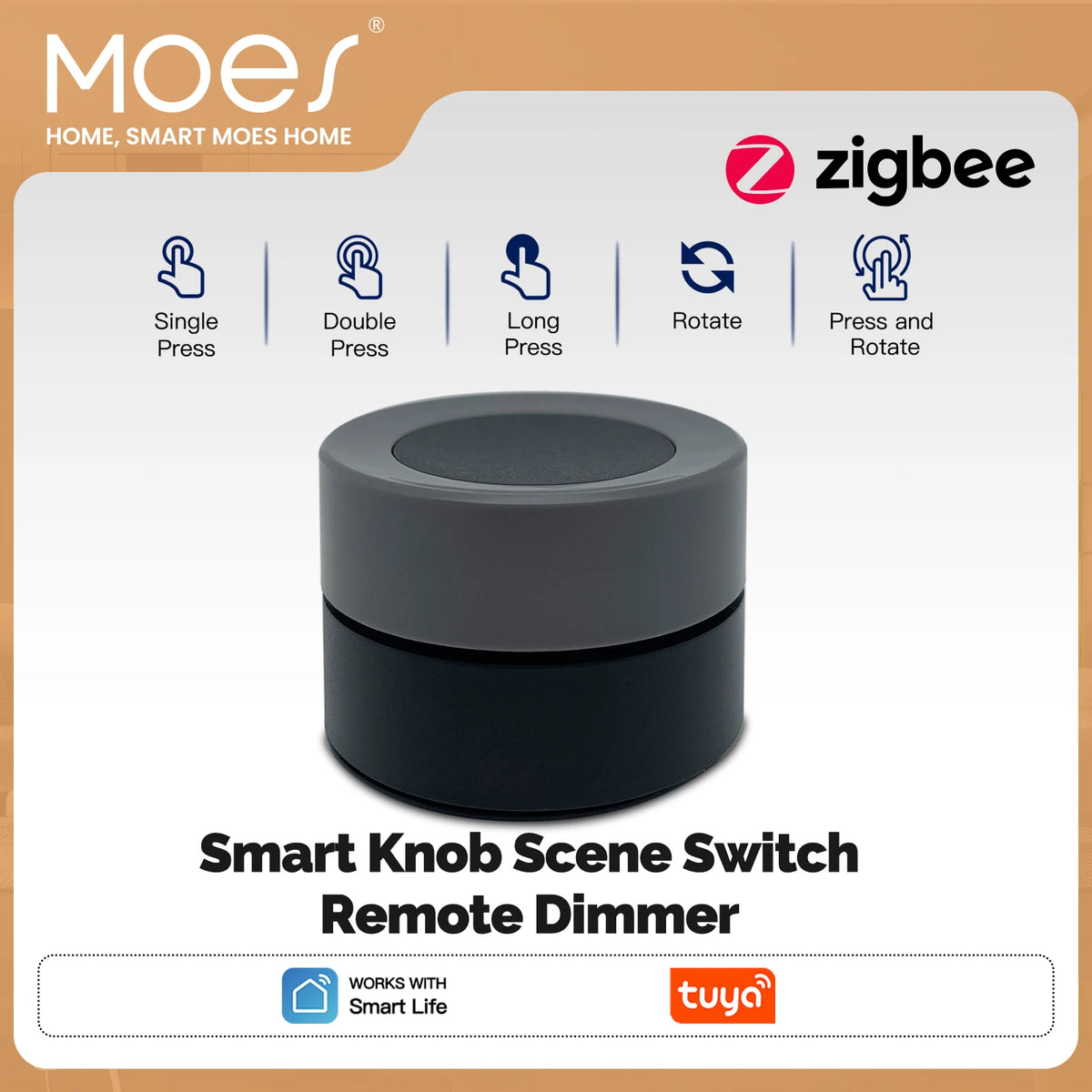 MOES ZigBee Smart Knob Scene Controller