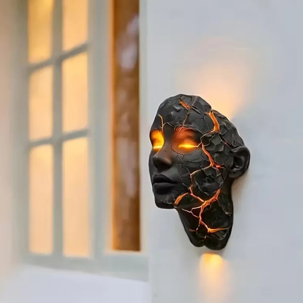 3D Broken Soul Wall Lamp, LED Night Light, For Home, Bedroom, Living Room, Bar, Cafe Decoration