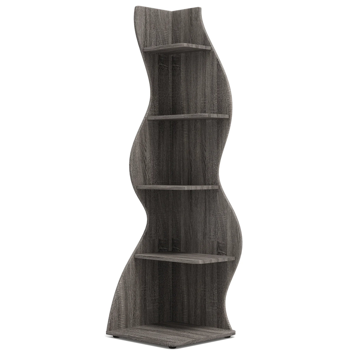 Tribesigns Modern Corner Bookshelf and Plant Stand