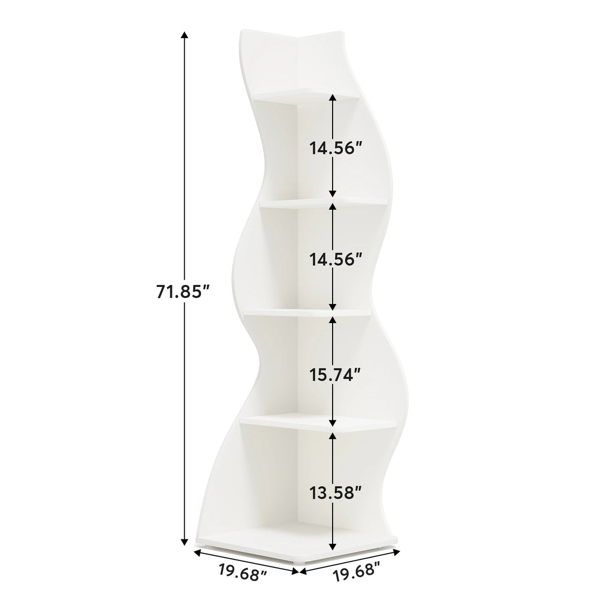 Tribesigns Modern Corner Bookshelf and Plant Stand