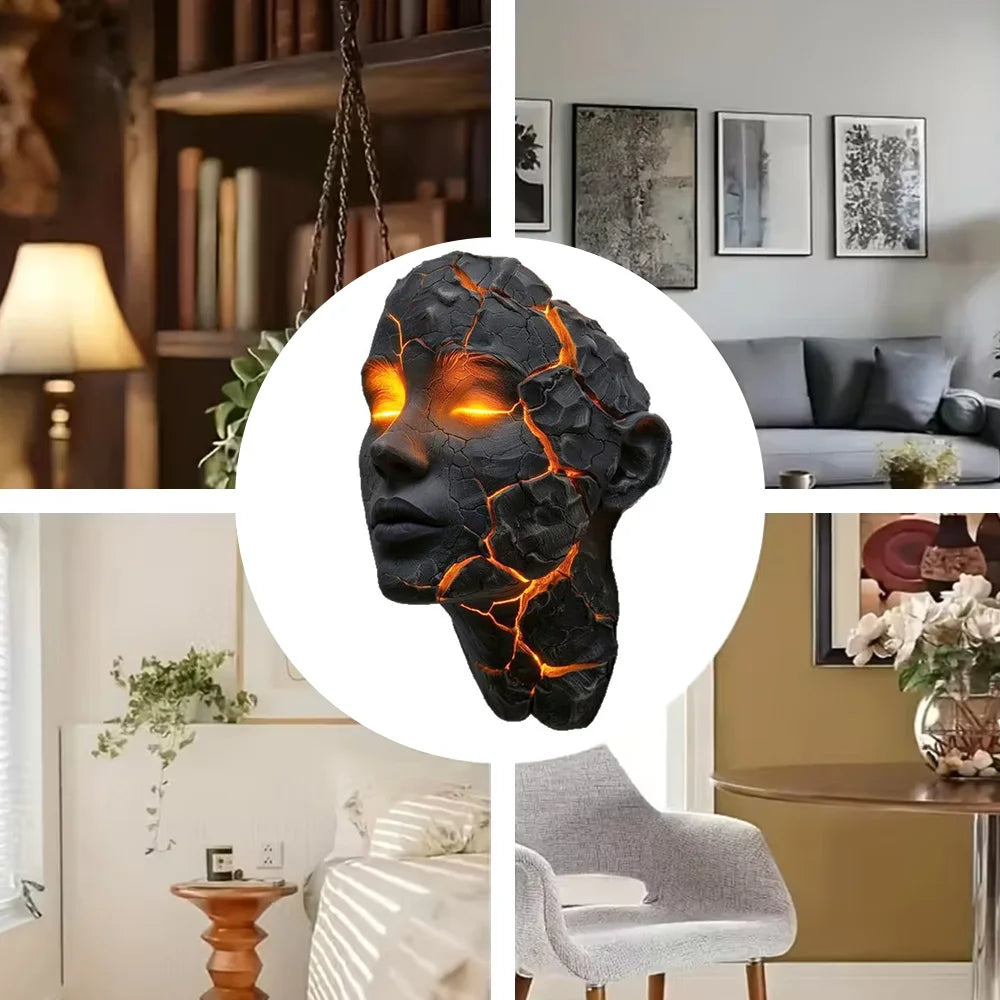 3D Broken Soul Wall Lamp, LED Night Light, For Home, Bedroom, Living Room, Bar, Cafe Decoration