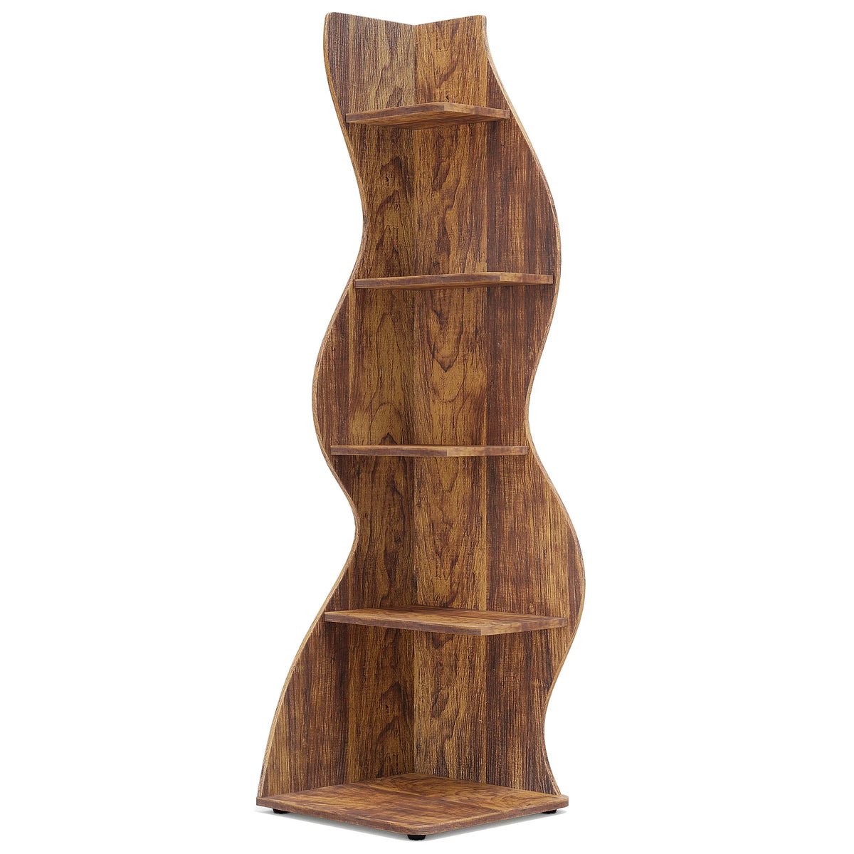 Tribesigns Modern Corner Bookshelf and Plant Stand