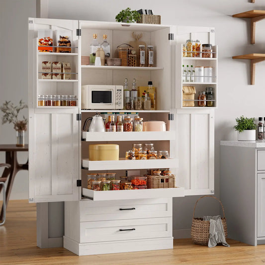 ONBRILL Farmhouse Kitchen Pantry Storage Cabinet