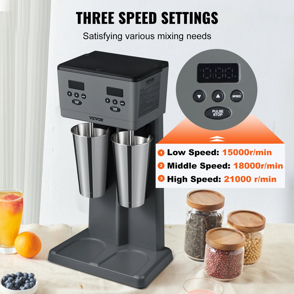 VEVOR Commercial Double Head Milkshake Mixer