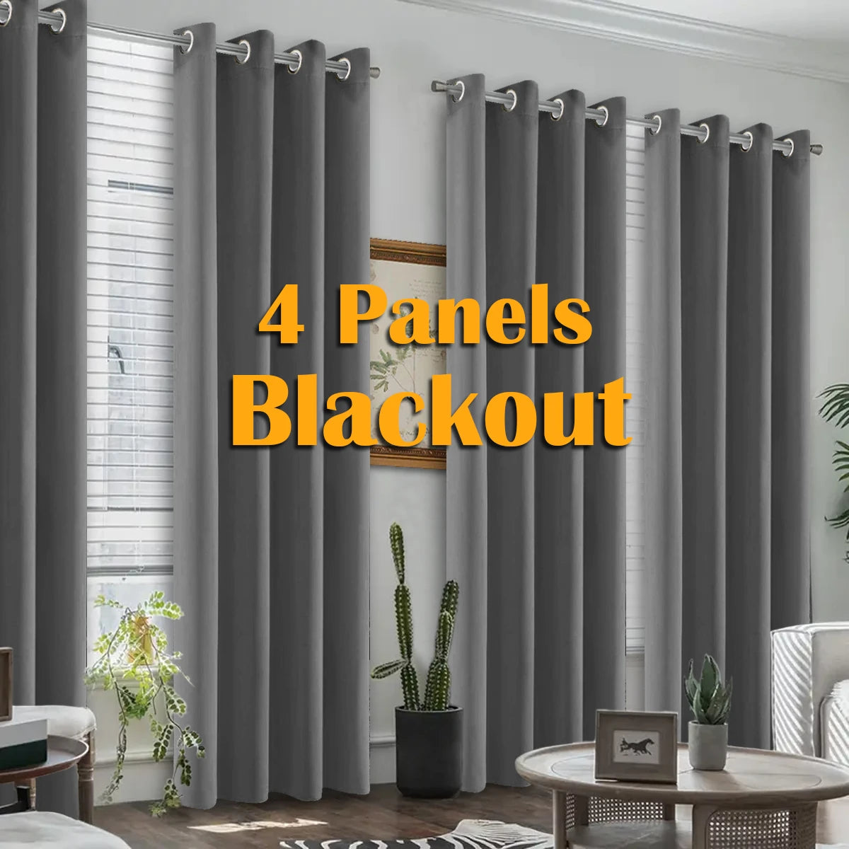 Blackout Thermal Insulated Grommet Window Curtains