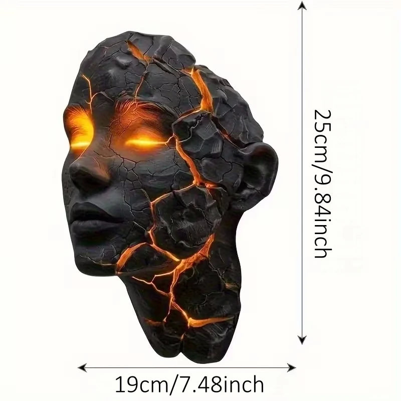 3D Broken Soul Wall Lamp, LED Night Light, For Home, Bedroom, Living Room, Bar, Cafe Decoration