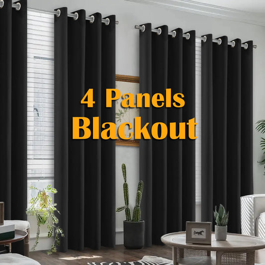 Blackout Thermal Insulated Grommet Window Curtains
