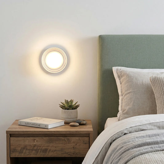 ARLGSITE 5.1-inch Minimalist Bathroom Wall Light Featuring a Sleek Design and a Thickened Glass Shade—Perfect for Home Décor.