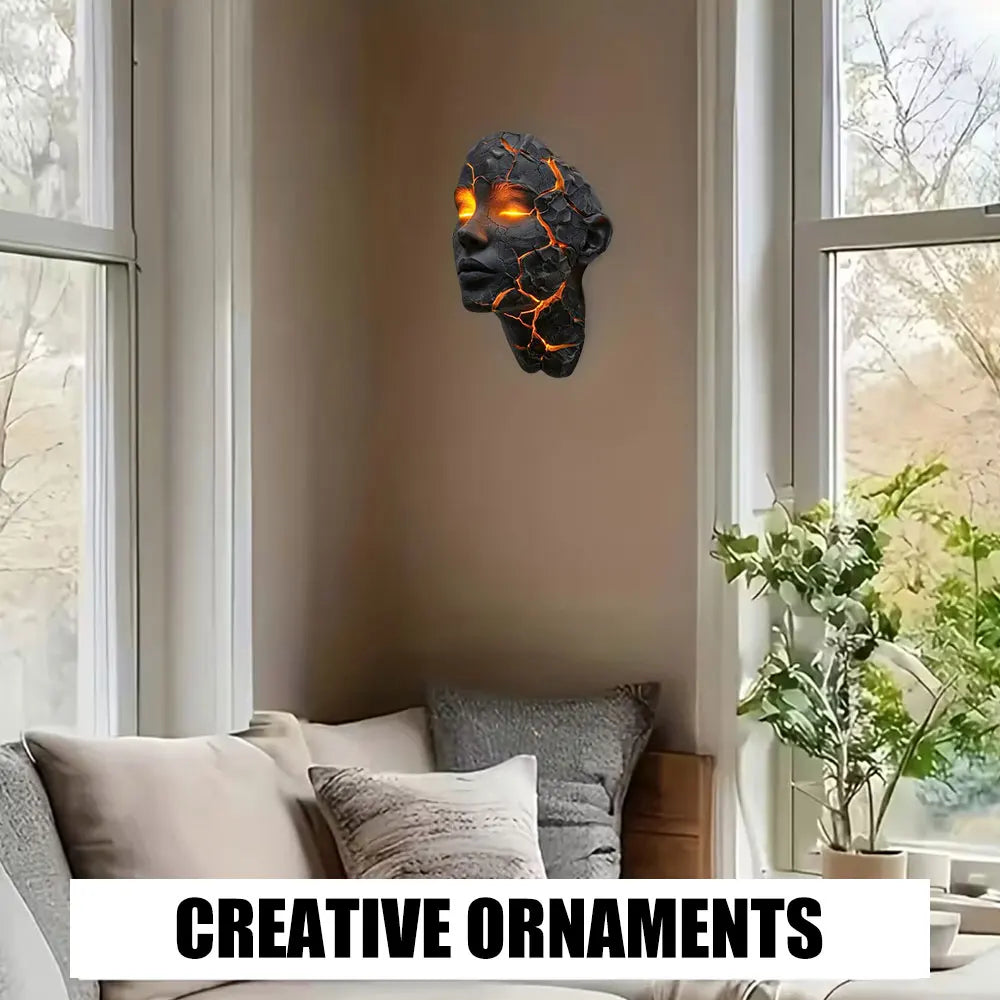 3D Broken Soul Wall Lamp, LED Night Light, For Home, Bedroom, Living Room, Bar, Cafe Decoration