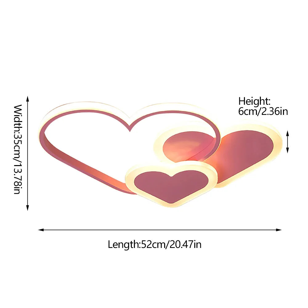 Heart Shaped LED Ceiling Light With Remote Control