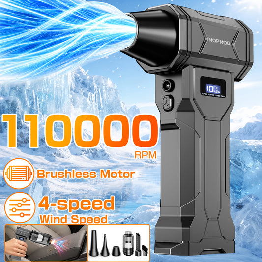Turbo Fan Violent Jet Blower Cleaning Tools Powerful Car Vacuum Cleaner Hair Dryer Electric Air Duster Auto Dust Collector for Home Computer Keyboard Camera Outdoors Summer Fan