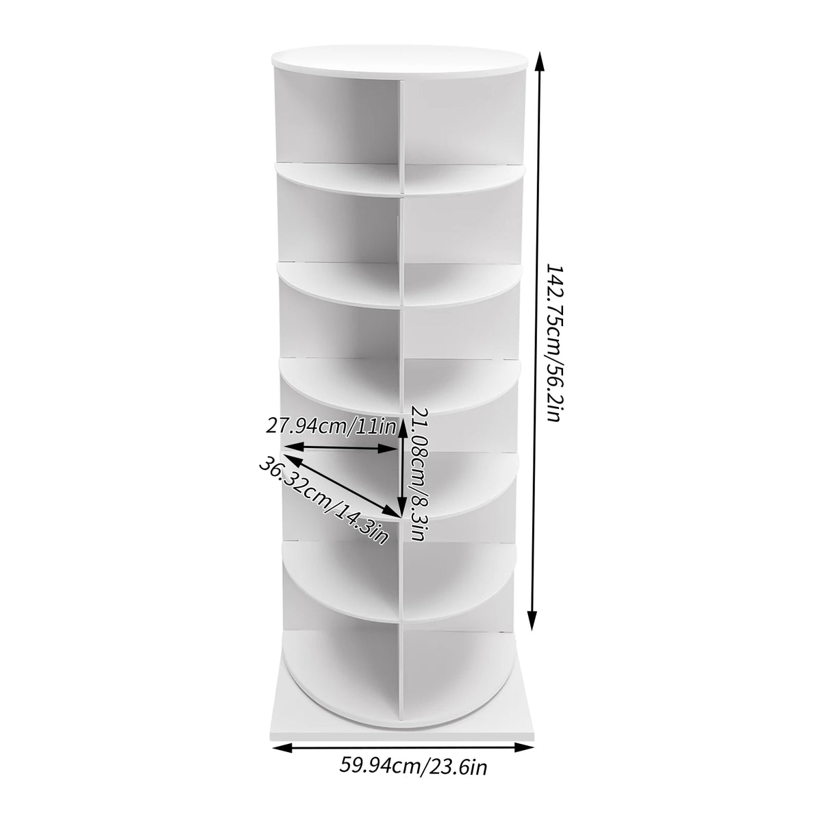 Rotating Shoe Rack Organizer for Entryway and Home