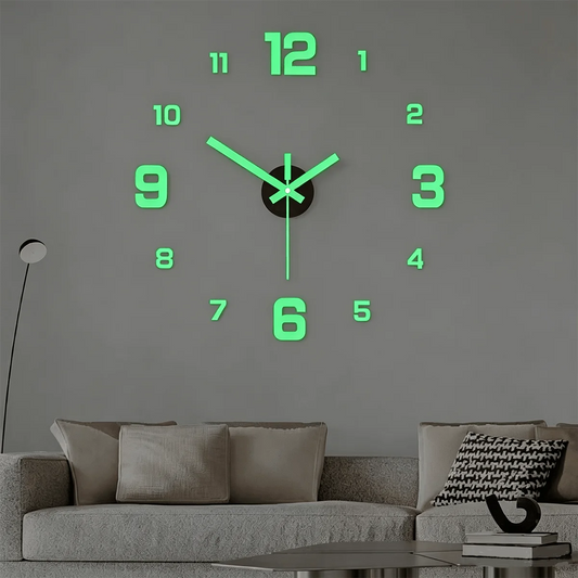 Glow In The Dark DIY Mirror Wall Clock