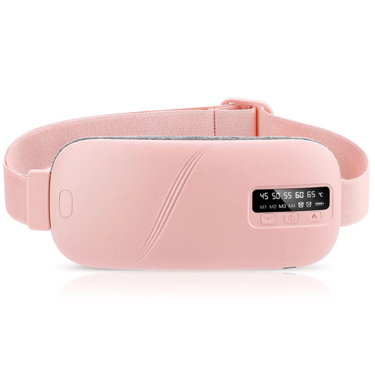 5 Modes Electric Heating Vibration Waist Massage Belt Smart Warm Palace Women Menstrual Heating Pad for for Cramps Period Relief